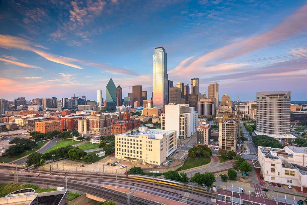 Dallas skyline — just 50 miles away