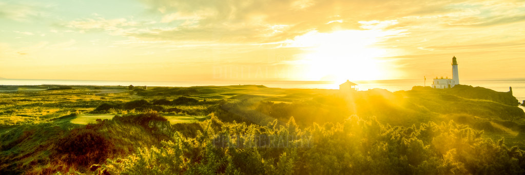 Scenic golf course at sunset with tree-lined fairways — representing Deer Run Golf Club in West Tawakoni, Texas, a public par-72 course on a peninsula at Lake Tawakoni