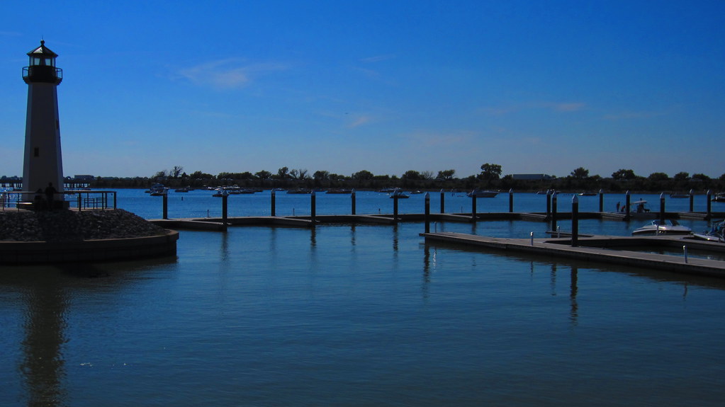 The Rockwall Lighthouse at The Harbor on Lake Ray Hubbard — the signature landmark of downtown Rockwall, Texas