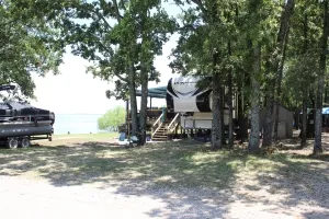 Spacious RV site with full hookups